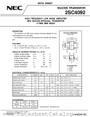 2SC4092 datasheet pdf NEC