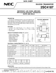 2SC4187 datasheet pdf NEC