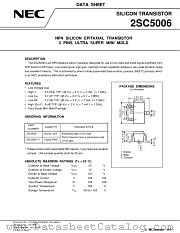 2SC5006 datasheet pdf NEC