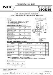 2SC5336 datasheet pdf NEC