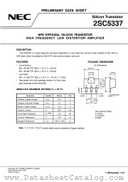 2SC5337 datasheet pdf NEC