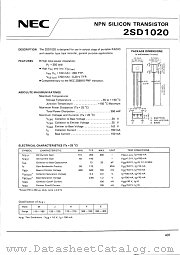 2SD1020 datasheet pdf NEC