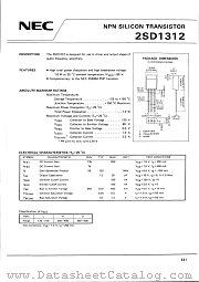 2SD1312 datasheet pdf NEC