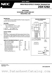 2SK1292 datasheet pdf NEC