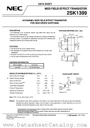 2SK1399 datasheet pdf NEC