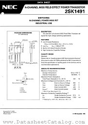 2SK1491 datasheet pdf NEC