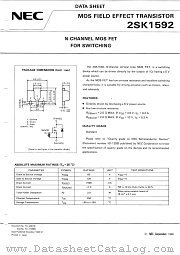 2SK1592 datasheet pdf NEC