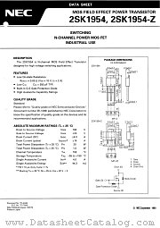 2SK1954 datasheet pdf NEC