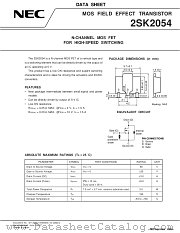 2SK2054 datasheet pdf NEC