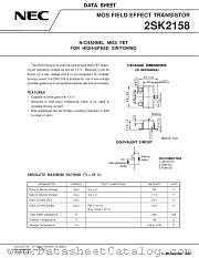 2SK2158 datasheet pdf NEC