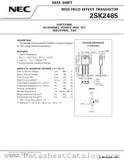 2SK2485 datasheet pdf NEC