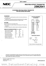 2SK2541 datasheet pdf NEC