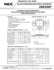 2SK2597 datasheet pdf NEC