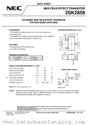 2SK2858 datasheet pdf NEC