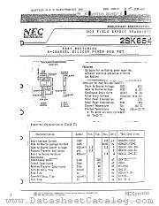 2SK854 datasheet pdf NEC