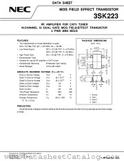 3SK223 datasheet pdf NEC