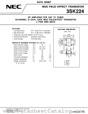 3SK224 datasheet pdf NEC