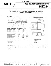 3SK254 datasheet pdf NEC