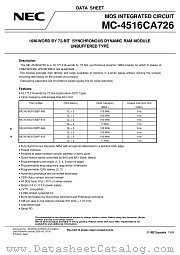 MC-4516CA726PF-A10 datasheet pdf NEC