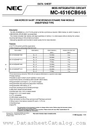 MC-4516CB646PF-A80 datasheet pdf NEC