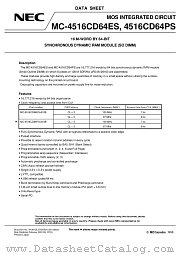 MC-4516CD64PS-A10B datasheet pdf NEC