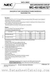 MC-4516DA727PFA-A75 datasheet pdf NEC