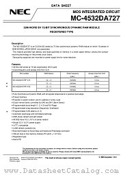 MC-4532DA727PF-A75 datasheet pdf NEC