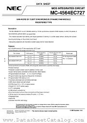 MC-4564EC727PF-A75 datasheet pdf NEC