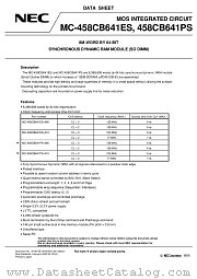 MC-458CB641PS-A10 datasheet pdf NEC