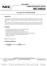 MC-9400A datasheet pdf NEC