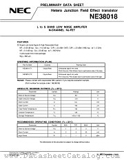 NE38018-T2 datasheet pdf NEC