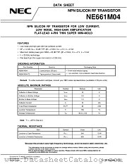 NE661M04-T2 datasheet pdf NEC