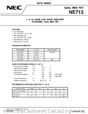 NE713 datasheet pdf NEC