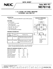 NE76118-T2 datasheet pdf NEC
