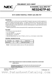 NES2427P-60 datasheet pdf NEC