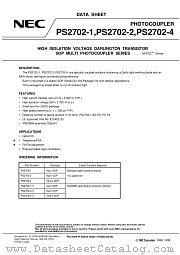 PS2702-1-V datasheet pdf NEC