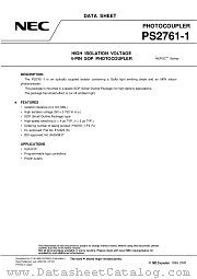 PS2761-1 datasheet pdf NEC