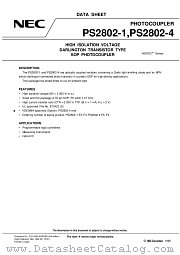 PS2802-4 datasheet pdf NEC