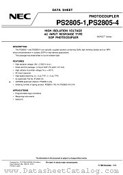 PS2805-4 datasheet pdf NEC