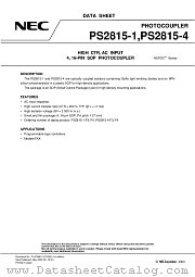 PS2815-4-F3 datasheet pdf NEC