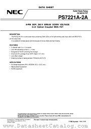 PS7221A-2A datasheet pdf NEC