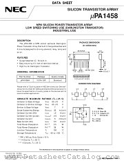 UPA1458 datasheet pdf NEC