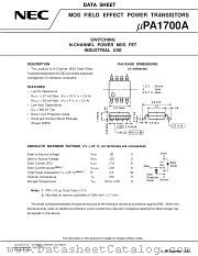 UPA1700A datasheet pdf NEC