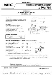 UPA1704 datasheet pdf NEC