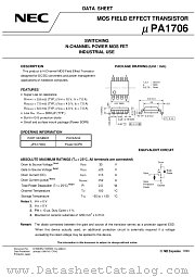 UPA1706 datasheet pdf NEC