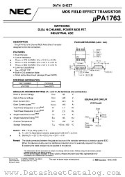 UPA1763 datasheet pdf NEC