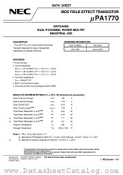 UPA1770G datasheet pdf NEC