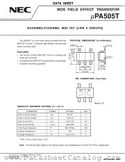UPA505T datasheet pdf NEC