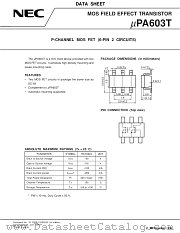 UPA603T datasheet pdf NEC