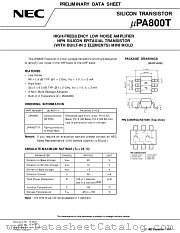 UPA800T datasheet pdf NEC